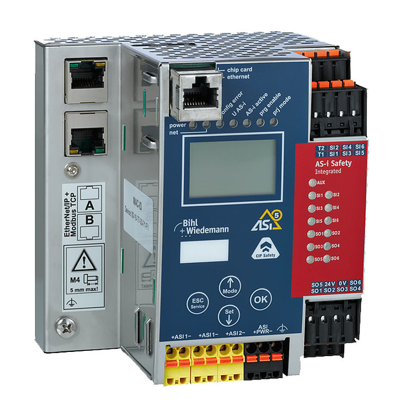 ASi-5/ASi-3 CIP Safety over EtherNet/IP + ModbusTCP + OPC UA Gateway with integrated Safety Monitor